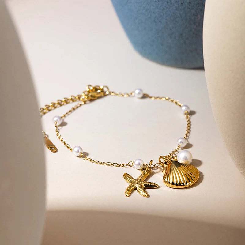 Golden Seashell Bracelet
