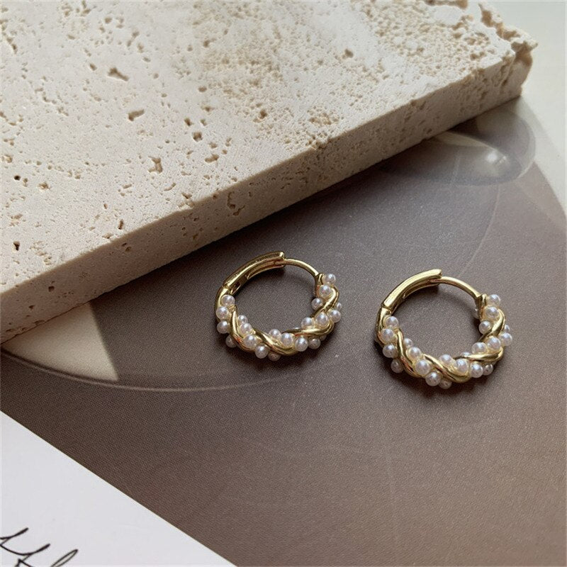 Pearl Hoop Earrings