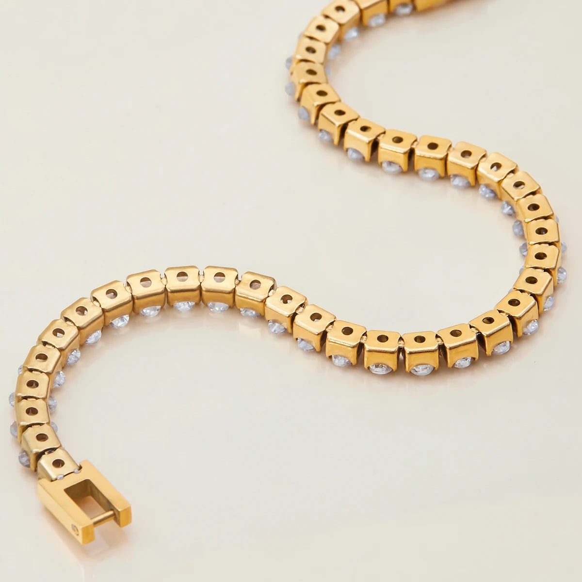Golden Glow Tennis Bracelet