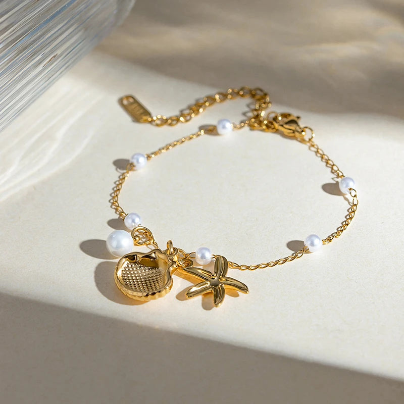 Golden Seashell Bracelet