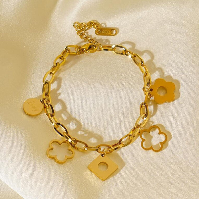 Grace Flower Charm Bracelet