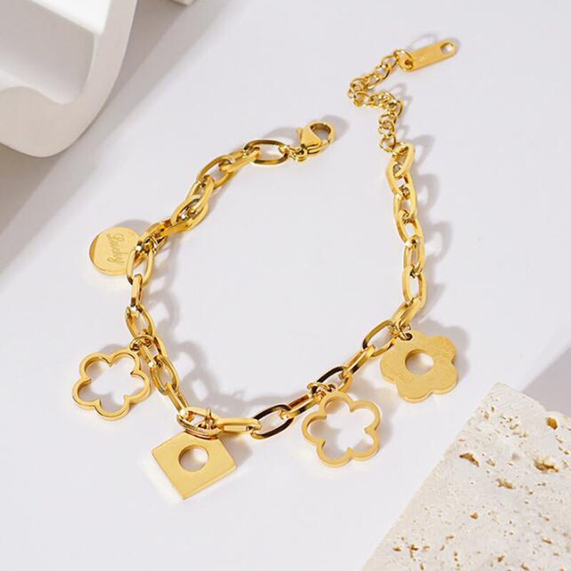 Grace Flower Charm Bracelet