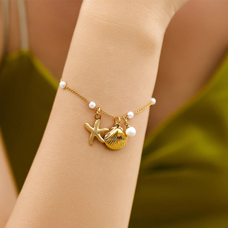 Golden Seashell Bracelet