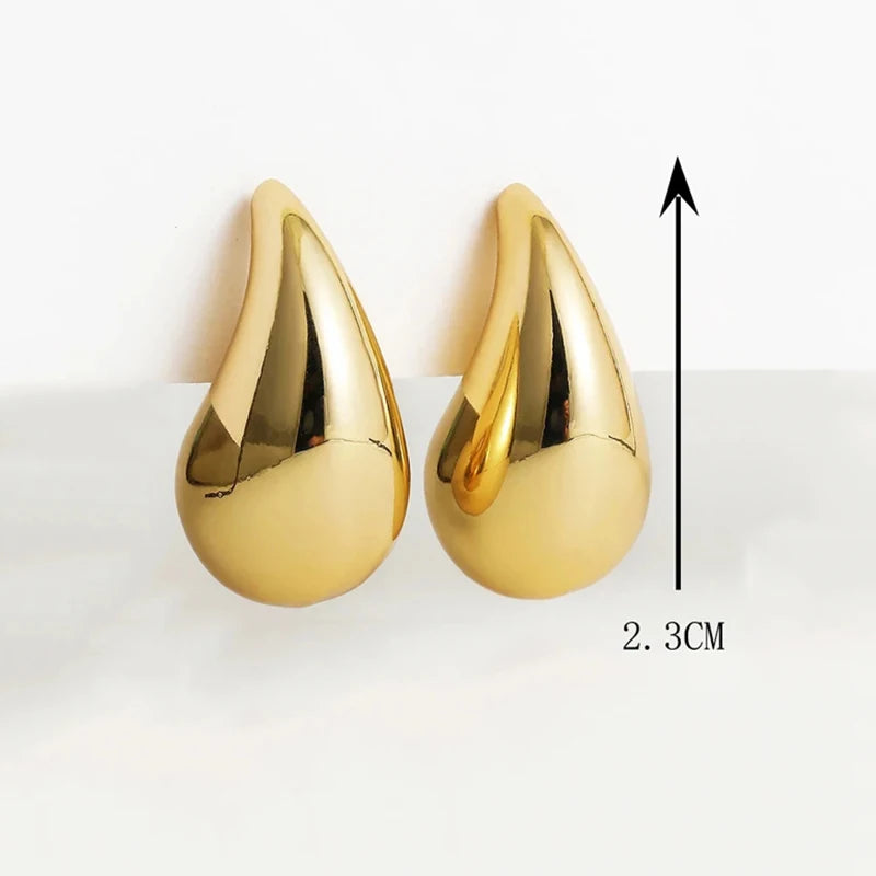Golden Teardrop Studs