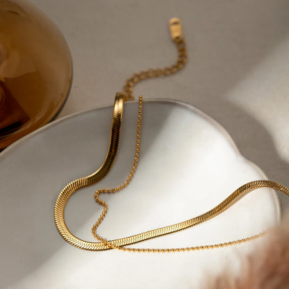 Double Charm Gold Bracelet