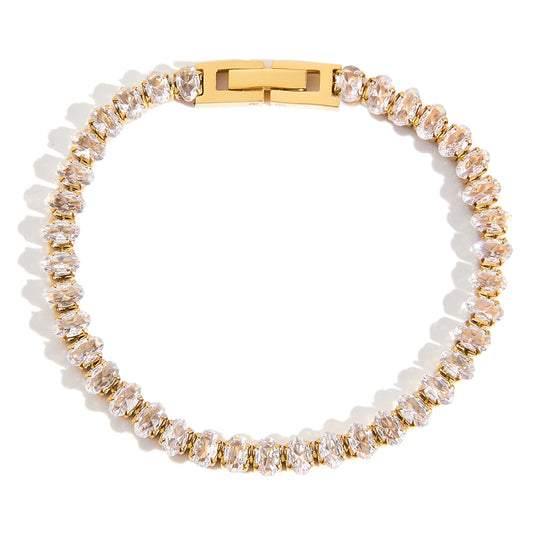 Golden Glow Tennis Bracelet