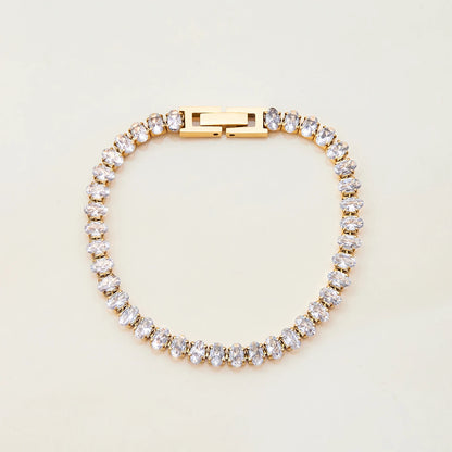 Golden Glow Tennis Bracelet