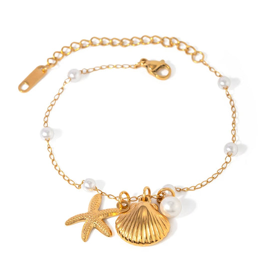 Golden Seashell Bracelet