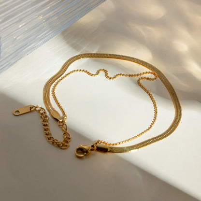 Double Charm Gold Bracelet