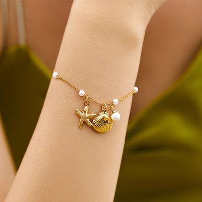 Golden Seashell Bracelet