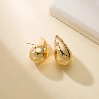 Golden Teardrop Studs