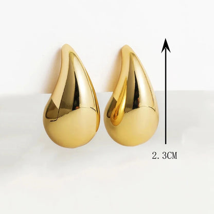 Golden Teardrop Studs