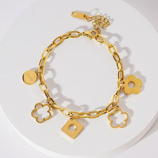 Grace Flower Charm Bracelet